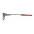 Myron - Rectangle Gray-Red Glasses for Men