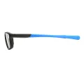 Abramson - Rectangle Black-Blue Glasses for Men & Women
