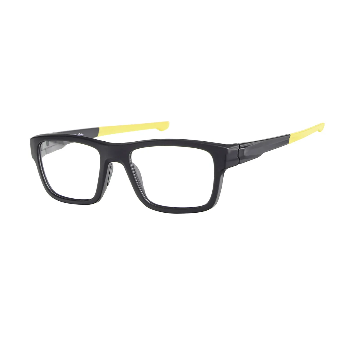 Hawthorne - Rectangle Black-Yellow Glasses for Men - EFE