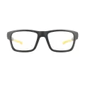 Hawthorne - Square Black-Yellow Glasses for Men