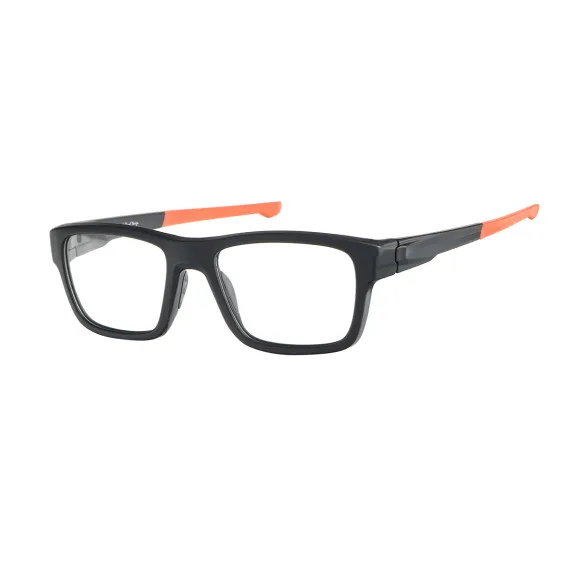 rectangle black-orange eyeglasses