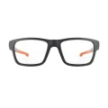 Hawthorne - Square Black-Orange Glasses for Men