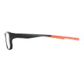 Ned - Rectangle Black-Orange Glasses for Men