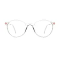 Gaye - Oval Translucent Glasses for Women