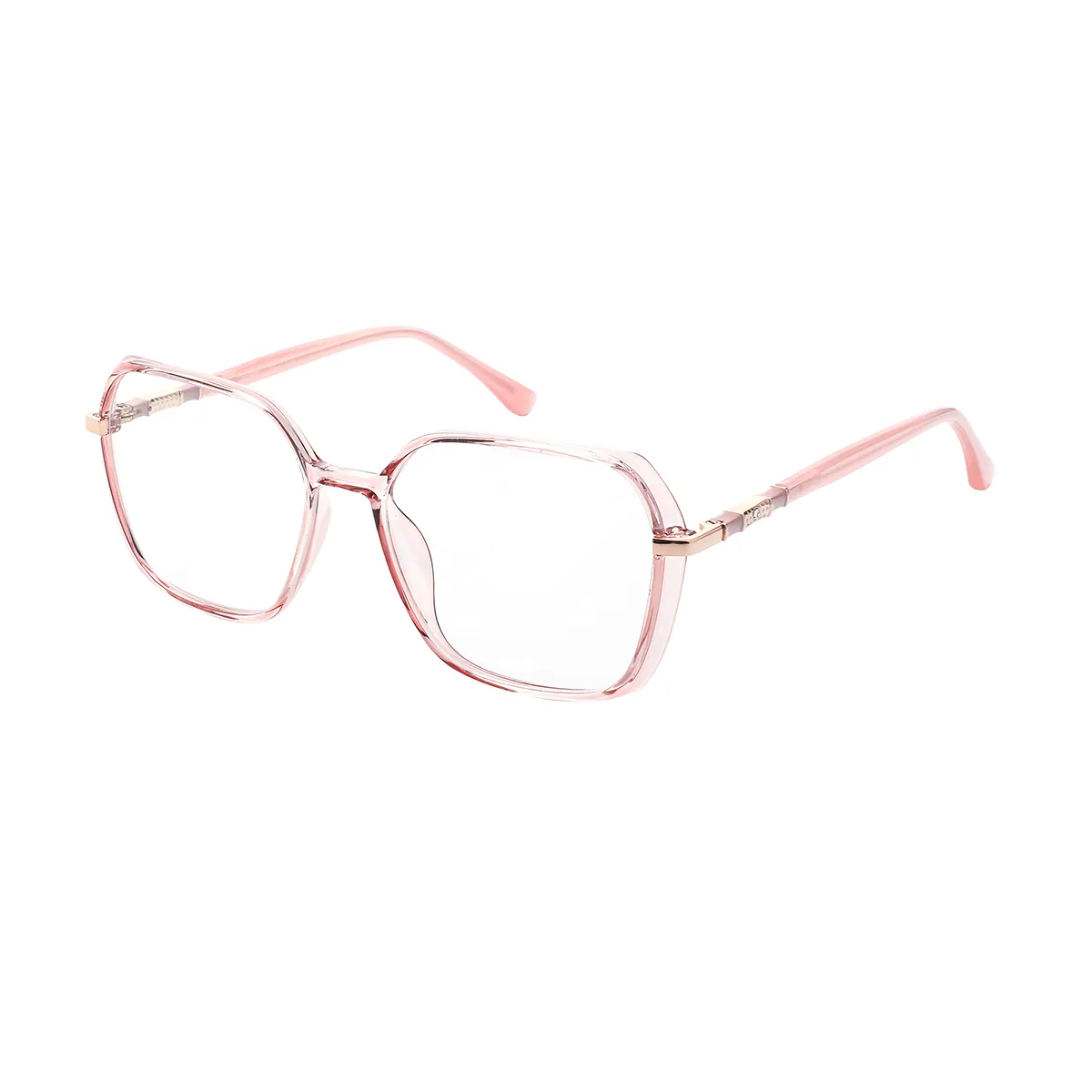 Jillian - Square Pink Glasses for Women