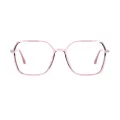 Jillian - Square Purple Glasses for Women