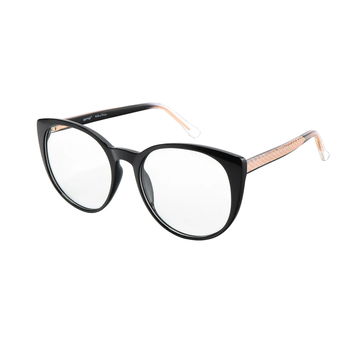 Kirsten - Oval Black Glasses for Women - EFE