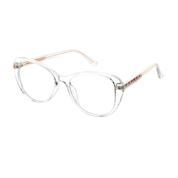 cat-eye crystal eyeglasses