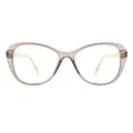 Elma - Round Gray Glasses for Women