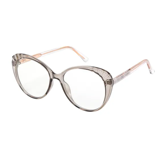 oval grey eyeglasses