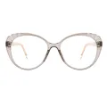 Ayre - Round Grey Glasses for Women