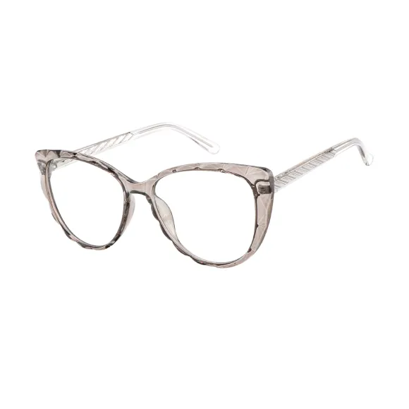 cat-eye grey eyeglasses