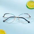 Mignon - Oval Gold Glasses for Women