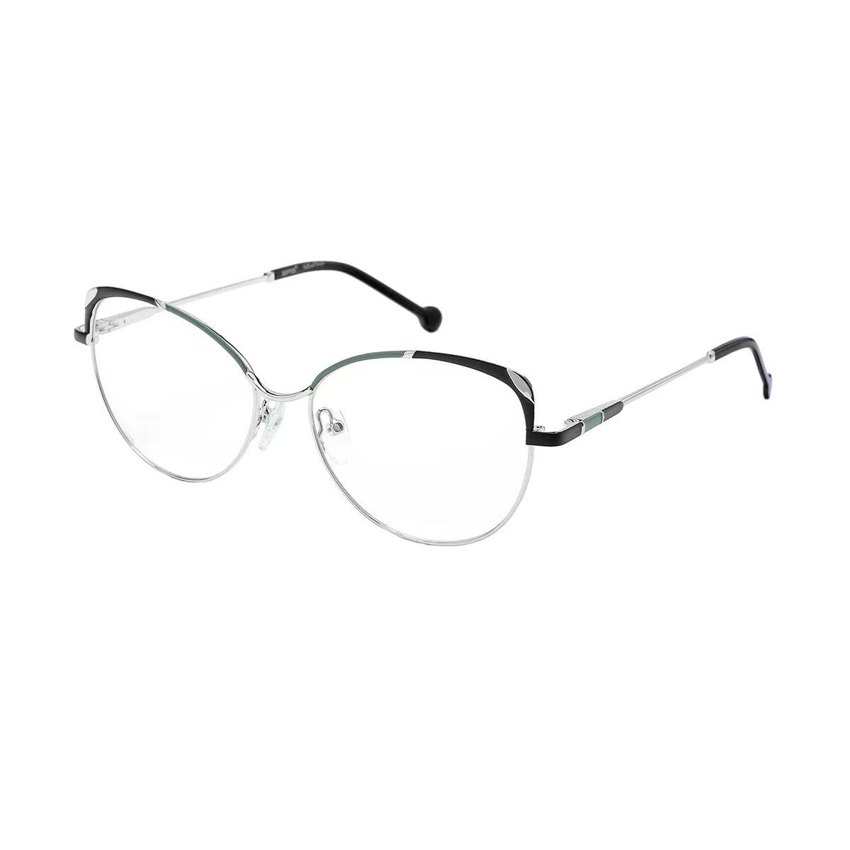 Mignon - Oval Silver Glasses for Women