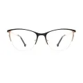 Octave - Cat-eye Black-Brown Glasses for Women