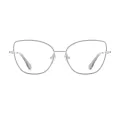 Vicki - Square Silver Glasses for Women