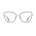 Vicki - Square Brown Glasses for Women