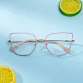 Kittie - Square Pink Glasses for Women