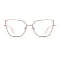 Kittie - Square Pink Glasses for Women