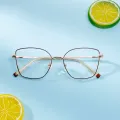 Jill - Square Gold Glasses for Women