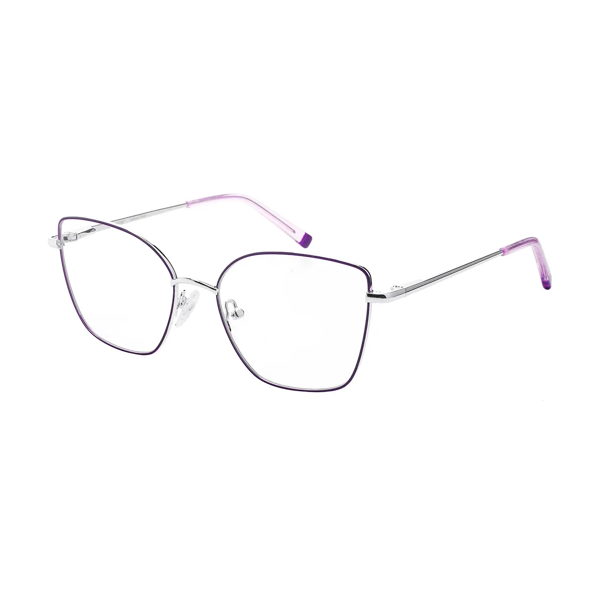 Jill - Square Silver Glasses for Women