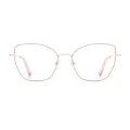 Hazel - Cat-eye Pink Glasses for Women