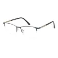 Perry - Rectangle Blue-Silver Glasses for Men