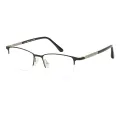 Perry - Rectangle Black-Silver Glasses for Men & Women