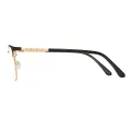 Emery - Square Black-Gold Glasses for Men