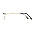 Phillips - Browline Black-Gold Glasses for Men