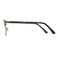 Frieda - Browline Gunmetal Glasses for Men