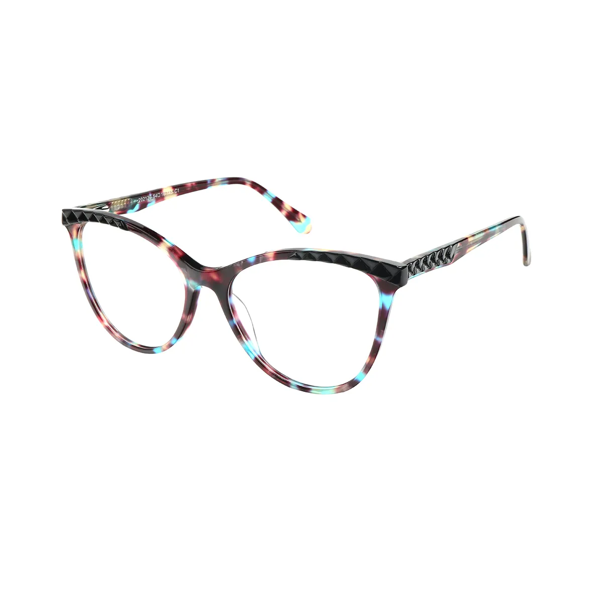 Flowers - Cat-eye Multicolor-Blue/Purple Glasses for Women - EFE