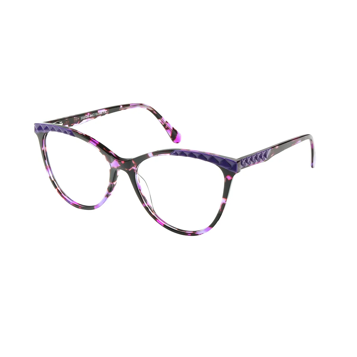 Flowers - Cat-eye Purple/Red Tortoiseshell Glasses for Women