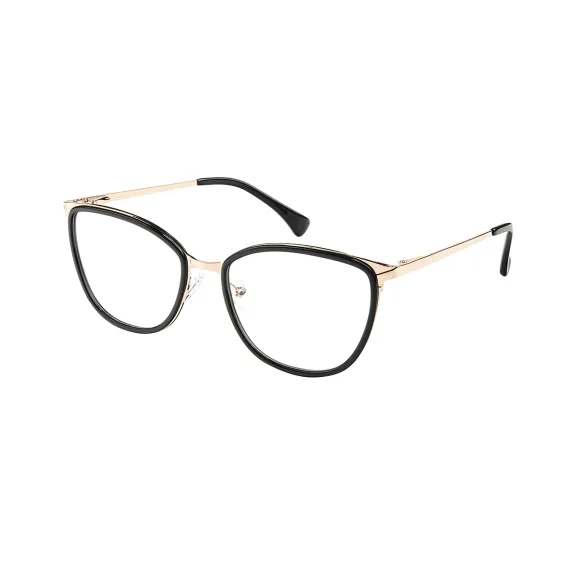 oval black eyeglasses