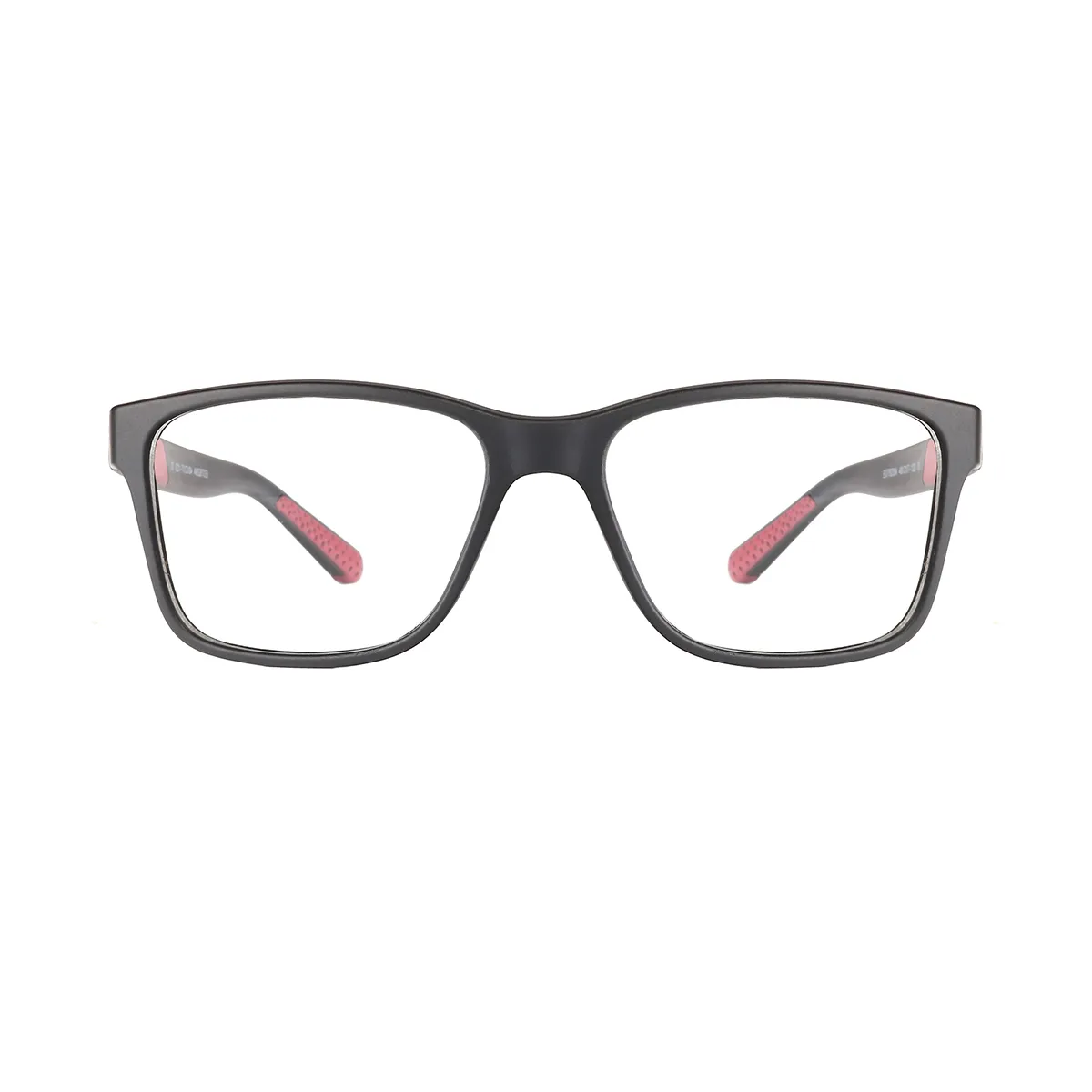 Sports Rectangle Black-Wine  Eyeglasses for Men