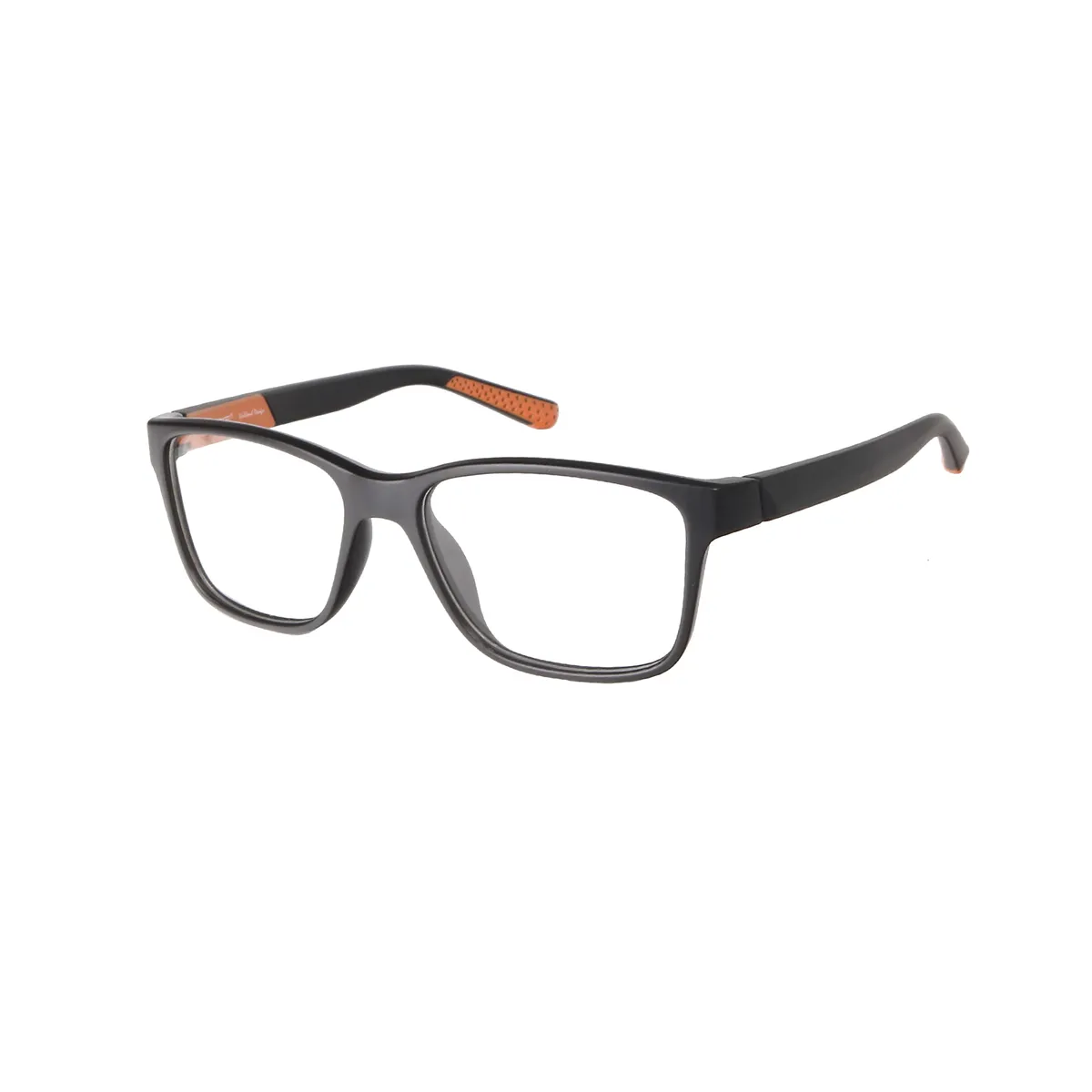 Jamison - Square Black-Orange Glasses for Men
