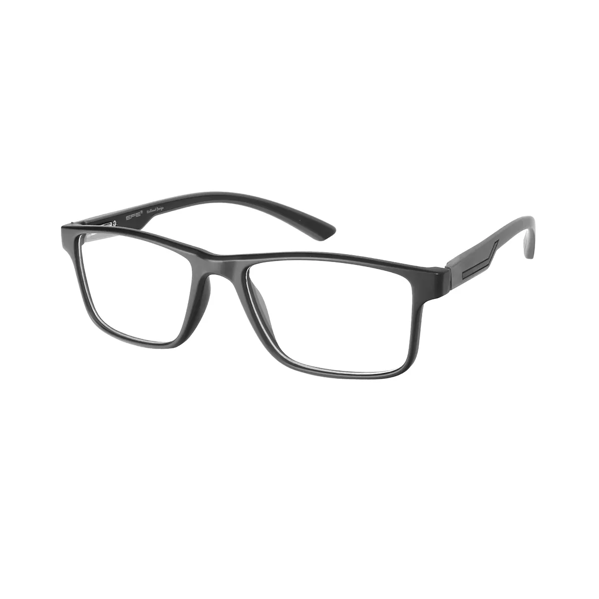 Kirby - Rectangle Black-Gray Glasses for Men