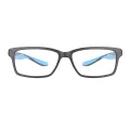 Austen - Rectangle Black-Blue Glasses for Men