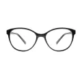 Milly - Oval Black Glasses for Women