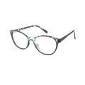 Milly - Oval Blue-Tortoiseshell Glasses for Women