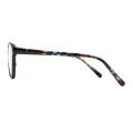 Milly - Oval Blue-Tortoiseshell Glasses for Women