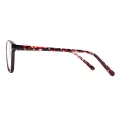 Milly - Oval Red-Tortoiseshell Glasses for Women