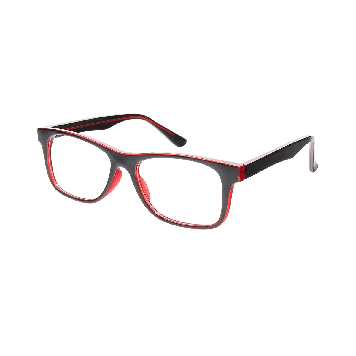 Classic Rectangle Black-Transparent Eyeglasses for Men