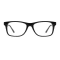 Charles - Rectangle Black-Translucent Glasses for Men