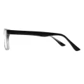 Charles - Rectangle Black-Translucent Glasses for Men