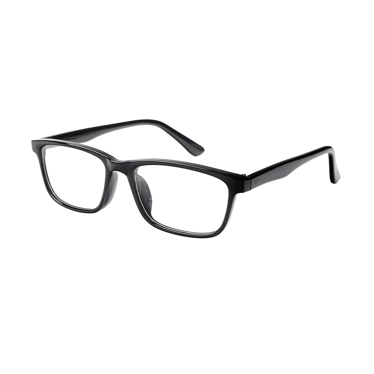 Aggy - Rectangle Black Glasses for Men & Women