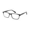 Aggy - Rectangle Black-Transparent Glasses for Men & Women