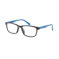 Aggy - Rectangle Black-Blue Glasses for Men & Women