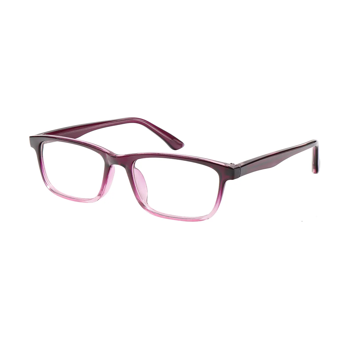 Aggy - Rectangle Purple Glasses for Women - EFE