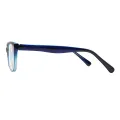 Claribel - Rectangle Black-Blue Glasses for Women